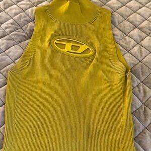 Diesel Mustard Ribbed dress